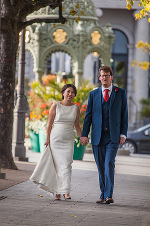 Eoin & Jo walking near the Yacht Club